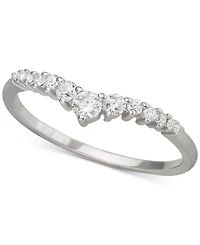 Giani Bernini Cubic Zirconia Graduated V Ring in Sterling Silver, Created for Macy's