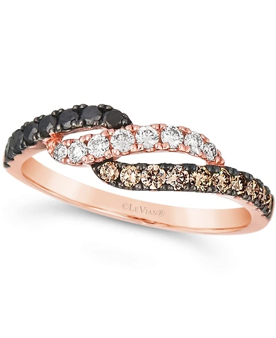 Le Vian Multicolor Diamond Statement Ring (1/2 ct. t.w.) in 14k Rose Gold