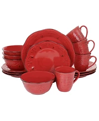 Elama Rustic Birch 16 Pc. Dinnerware Set, Service for 4