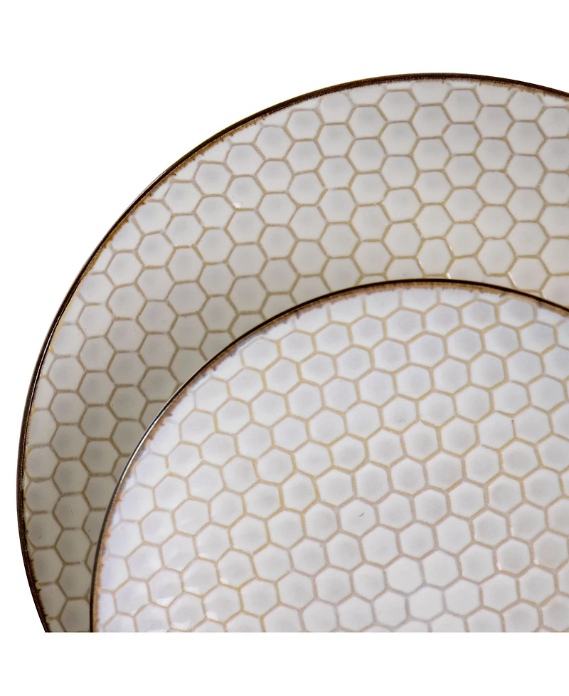 Elama Honey 16 Pc. Dinnerware Set, Service for 4