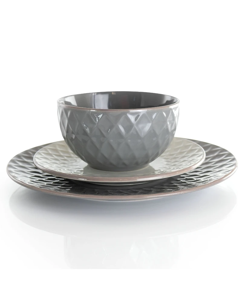 Elama Tahitian Diamond 16 Pc. Dinnerware Set, Service for 4