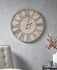 Madison Park Mason Wall Clock, 23.6" L x 23.6" W