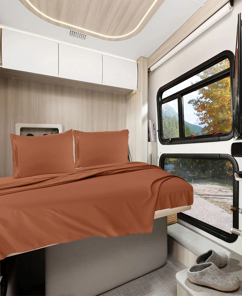 Nestl Premier 1800 Series Deep Pocket Bed 4 Piece Sheet Set, Rv Queen