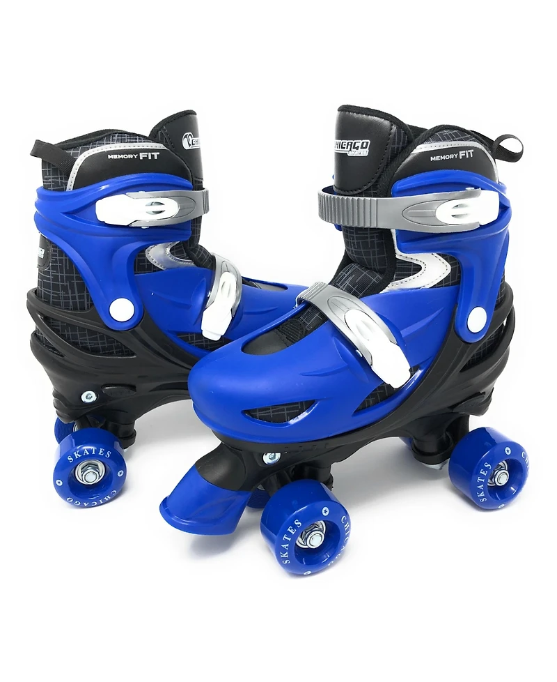 Chicago Boys Adjustable Quad Roller Skate Set, 7 Pc Set - Size M (1-4)