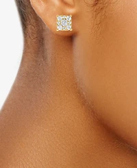 Diamond Square Cluster Stud Earrings (2 ct. t.w.)