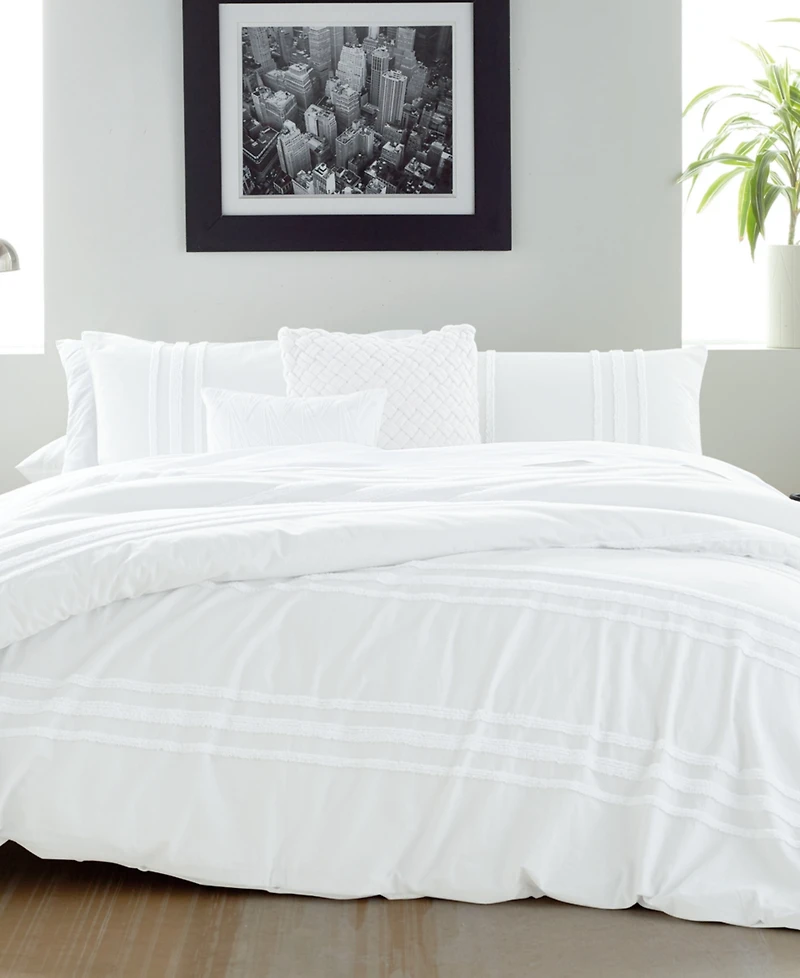 Dkny Chenille Stripe 3-Pc. Comforter Set, King