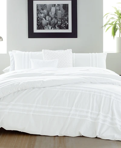 Dkny Chenille Stripe 3-Pc. Comforter Set, King