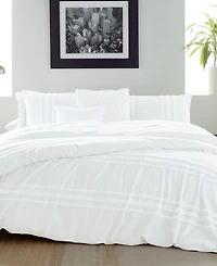 Dkny Chenille Stripe 3-Pc. Comforter Set, King