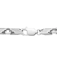 Men's Polished Link Bracelet in Sterling Silver