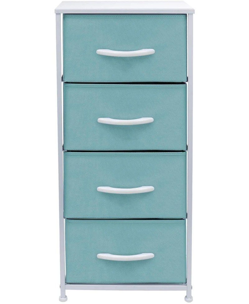 Sorbus 4 Drawers Chest Nightstand - Storage for Closet, Home, College Dorm Features Steel Frame, Wood Top