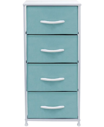 Sorbus 4 Drawers Chest Nightstand - Storage for Closet, Home, College Dorm Features Steel Frame, Wood Top