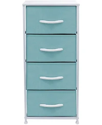 Sorbus 4 Drawers Chest Nightstand - Storage for Closet, Home, College Dorm Features Steel Frame, Wood Top
