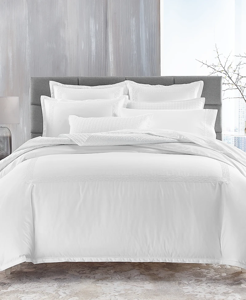 Hotel Collection Chain Links Embroidery 100% Pima Cotton Duvet Cover Set, Full/Queen, Exclusively at Macy's
