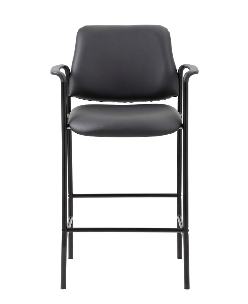 Boss Office Products Square Back Diamond Stool with Arm