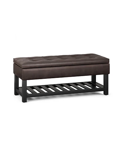 Cosmopolitan Traditional Rectangle Storage Ottoman Bench