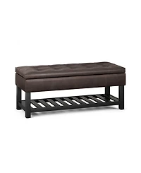 Cosmopolitan Traditional Rectangle Storage Ottoman Bench
