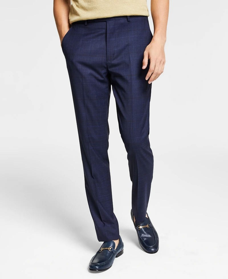 Bar Iii Men's Skinny Fit Wrinkle-Resistant Wool-Blend Suit Separate Pant, Created for Macy's - Close Out!