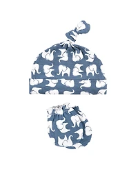 Hudson Baby Boys Essential 8-Piece Set Knotted Beanie Hats and Anti-Scratch Mitts