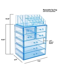 Sorbus Clear Cosmetic Makeup Organizer Case & Display - Spacious Design - Great for Dresser, Bathroom, Vanity & Countertop