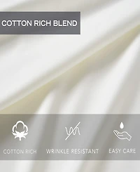 Nautica Solid Cotton Rich Blend Fitted Sheet
