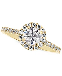 Portfolio by De Beers Forevermark Diamond Halo Pave Band Engagement Ring (1/2 ct. t.w.) in 14k Gold