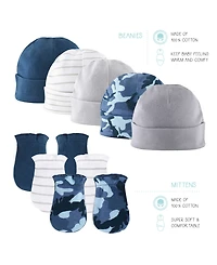 The Peanutshell Newborn Baby Shower Gift Set for Boys, Baby Layette Essentials, Navy, Grey