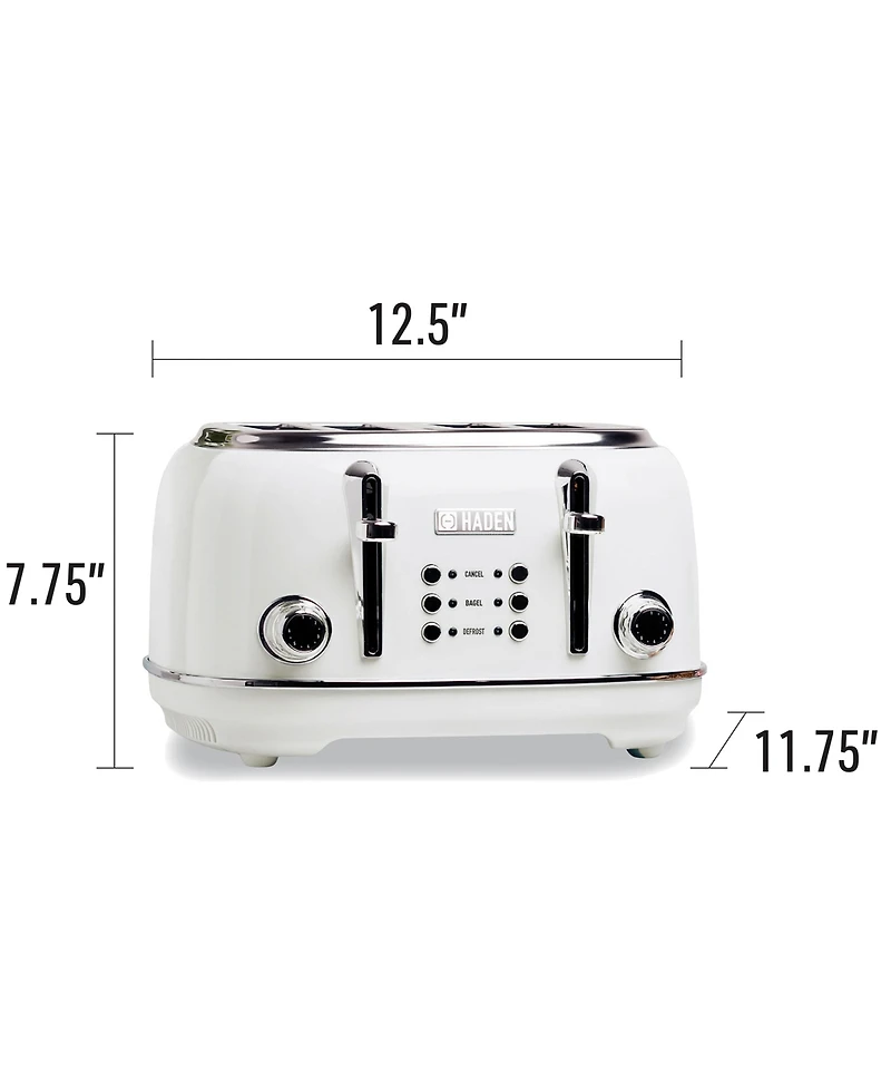 Heritage 4-Slice, Wide Slot Toaster with Removable Crumb Tray, Browning Control, Cancel, Bagel and Defrost Settings - 75013