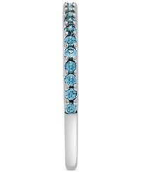 Gemstone Stack Ring Sterling Silver (Available Pink Sapphire and Blue Topaz)