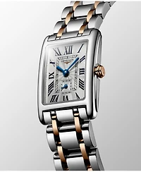 Longines Women's Swiss DolceVita 18K Gold & Stainless Steel Bracelet Watch 20.5mmx32mm