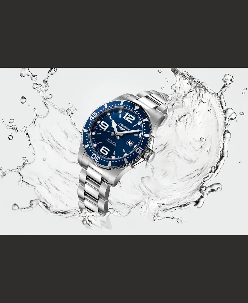 Longines Men's Swiss Automatic HydroConquest Stainless Steel Bracelet Watch 41mm
