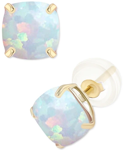Lab-Grown Opal Stud Earrings (3/4 ct. t.w.) in Sterling Silver