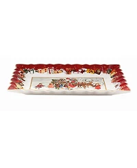 Villeroy & Boch Toy's Fantasy Cake Plate Santa and Kids, Rectangular