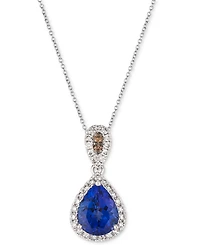 Le Vian Blueberry Tanzanite (2 ct. t.w.) & Diamond (3/8 ct. t.w.) 18" Pendant Necklace in 14k White Gold
