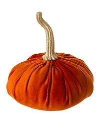Glitzhome Set of 3 Velvet-textured Pumpkins