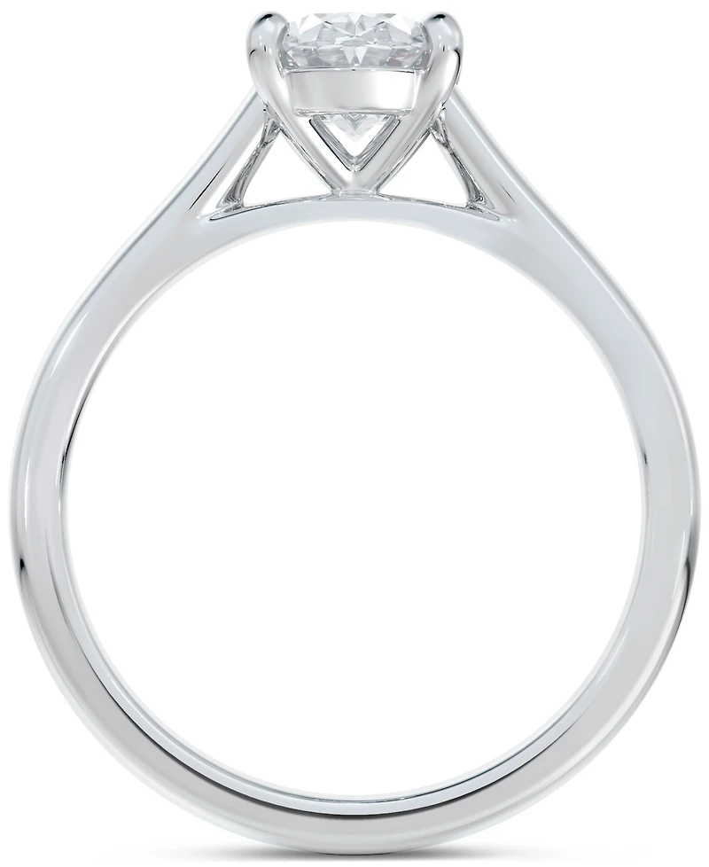 Portfolio by De Beers Forevermark Diamond Oval-Cut Cathedral Solitaire Engagement Ring (5/8 ct. t.w.) in 14k White Gold