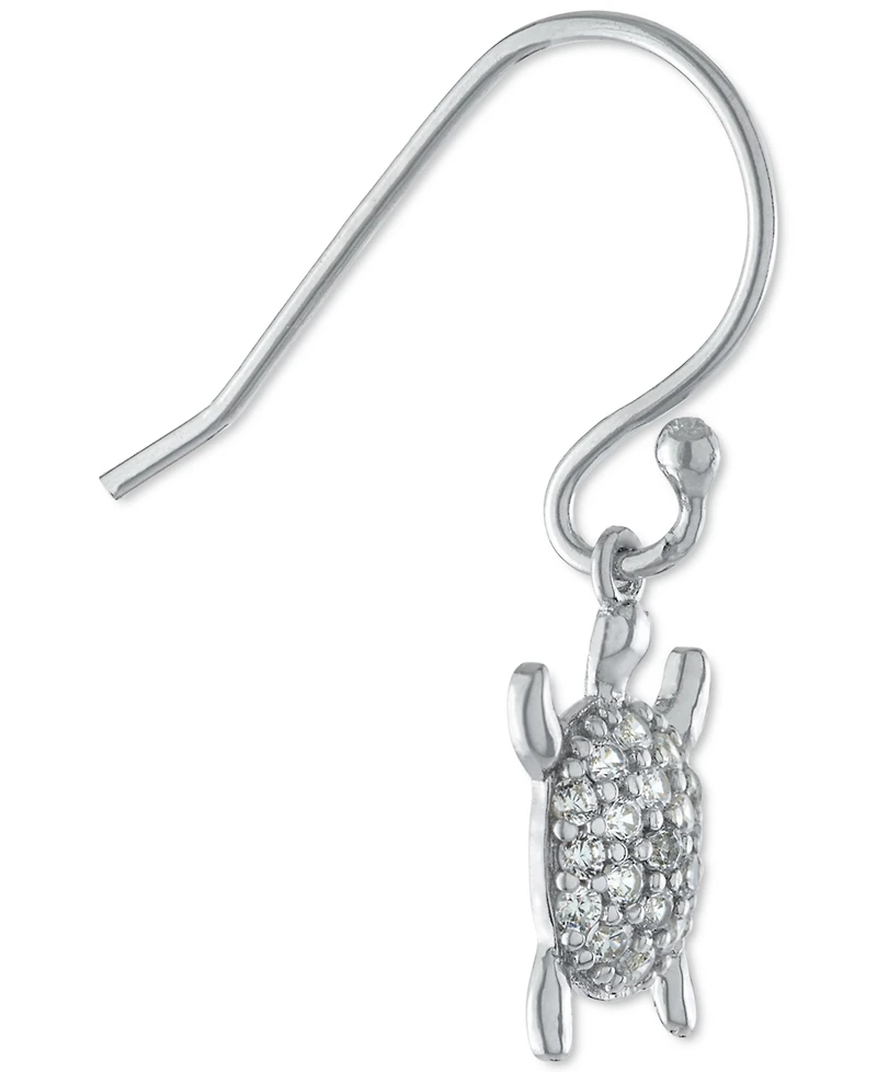 Giani Bernini Cubic Zirconia Turtle Drop Earrings in Sterling Silver, Created for Macy's