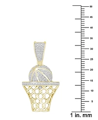 Men's Diamond Basketball Hoop Pendant (1/5 ct. t.w.) in 10k Gold