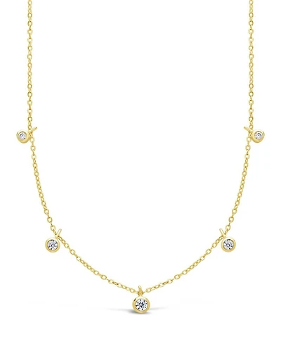 Women's Cubic Zirconia Dangling Bezel Necklace