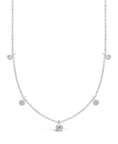 Women's Cubic Zirconia Dangling Bezel Necklace