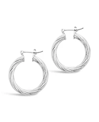 Women's Twisted Hollow Hoop Earrings