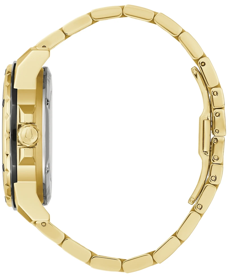 Bulova Men's Automatic Marine Star Gold-Tone Stainless Steel Bracelet Watch 45mm