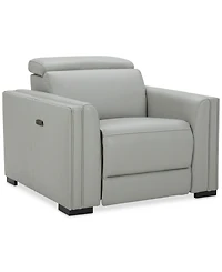 Closeout! Jenneth 41" Leather Recliner, Created for Macy's