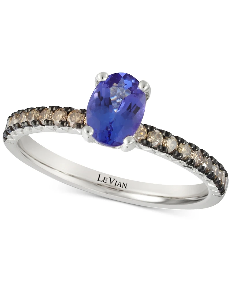 Le Via Blueberry Tanzanite (5/8 ct. t.w.) & Diamond (3/8 ct. t.w.) in 14k White Gold