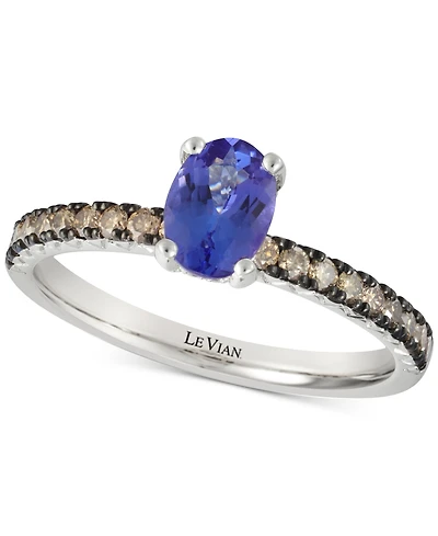 Le Via Blueberry Tanzanite (5/8 ct. t.w.) & Diamond (3/8 ct. t.w.) in 14k White Gold