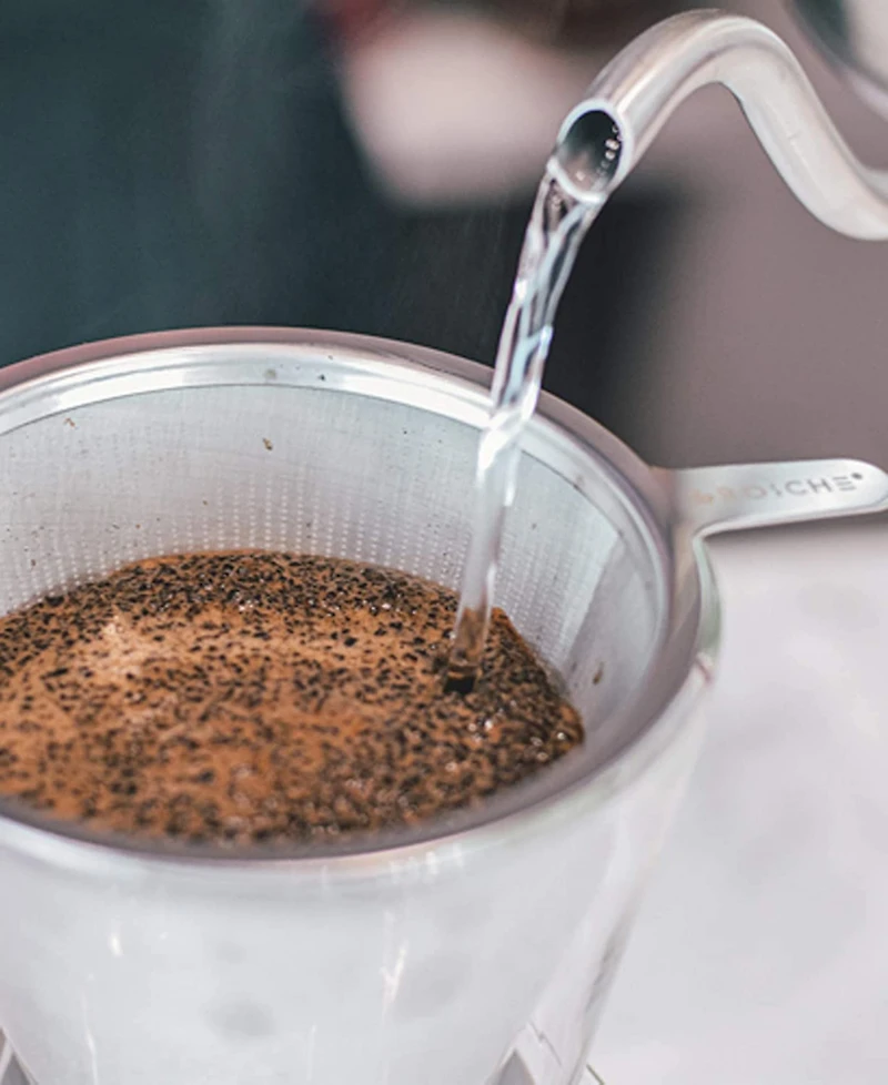 Grosche Amsterdam Pour Over Coffee Maker with Double Layer Permanent Stainless Steel Coffee Filter, 28.7 fl oz Capacity