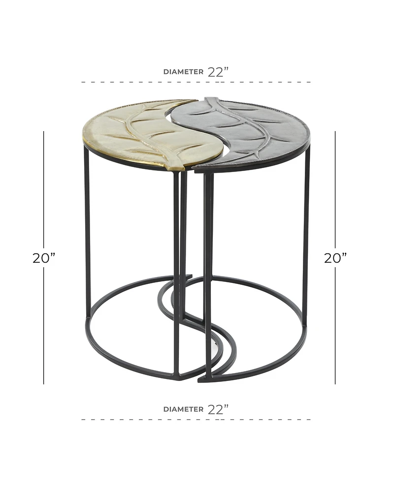 Contemporary Accent Table, Set of 2