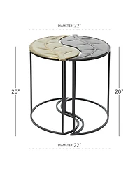 Contemporary Accent Table, Set of 2