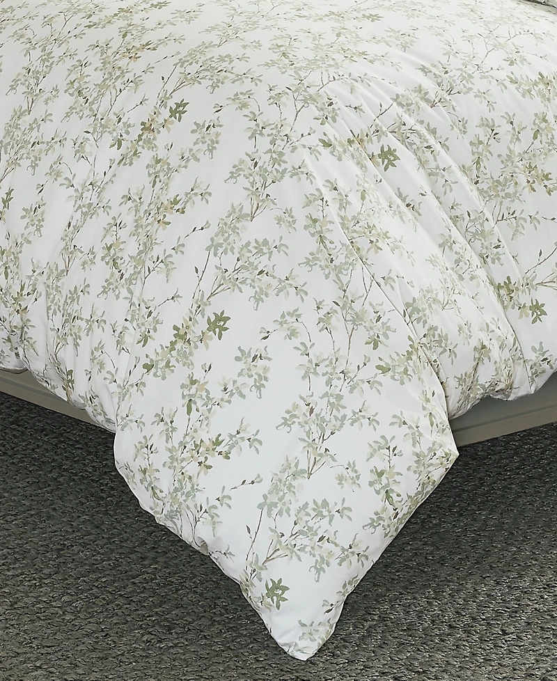 Laura Ashley Lindy Cotton Reversible 3-Pc. Duvet Cover Set, King
