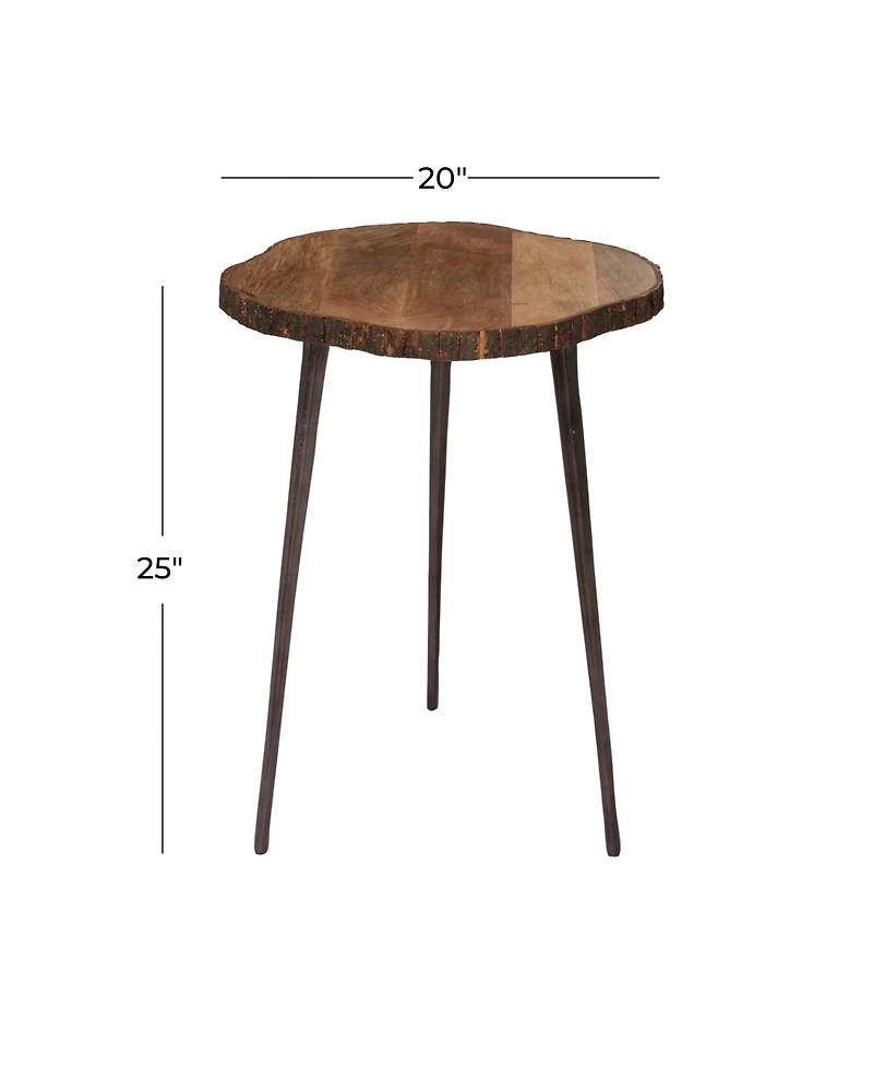 Rustic Aluminum Accent Table