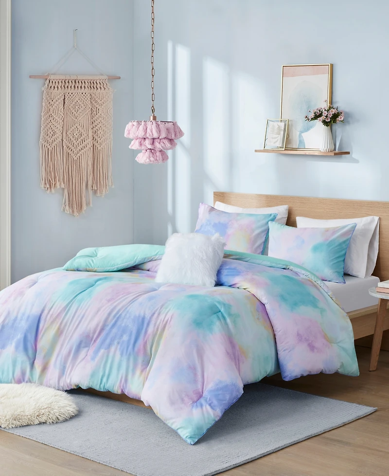Intelligent Design Cassiopeia Watercolor Tie Dye -Pc. Comforter Set